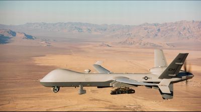 通信中継ポッド「REAP」を搭載して飛行試験を実施した米空軍のMQ-9リーパー　写真：U.S. Air Force