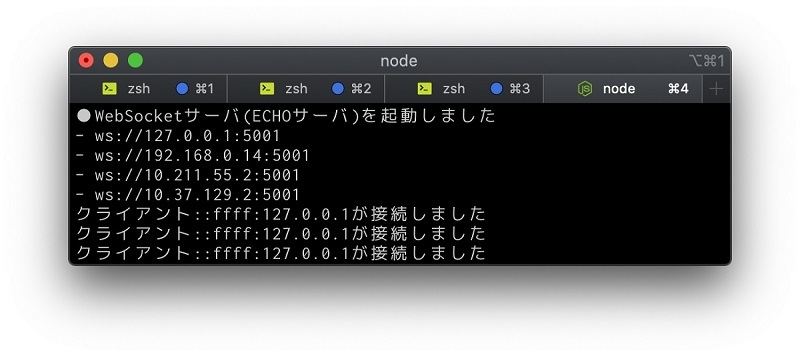 LAN内のコンピューターでサーバーを実行したとき