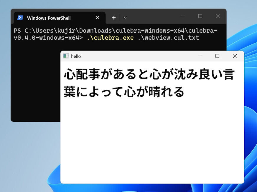Windowsでデスクトップアプリを作ったところ
