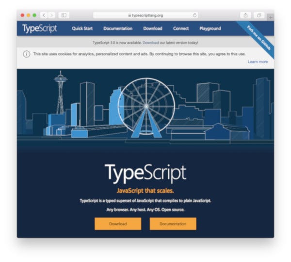 TypeScriptのWebサイト