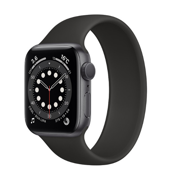 Apple Watch Series 6 スペースグレイアルミニウムケースとソロループ - 資料: Apple提供