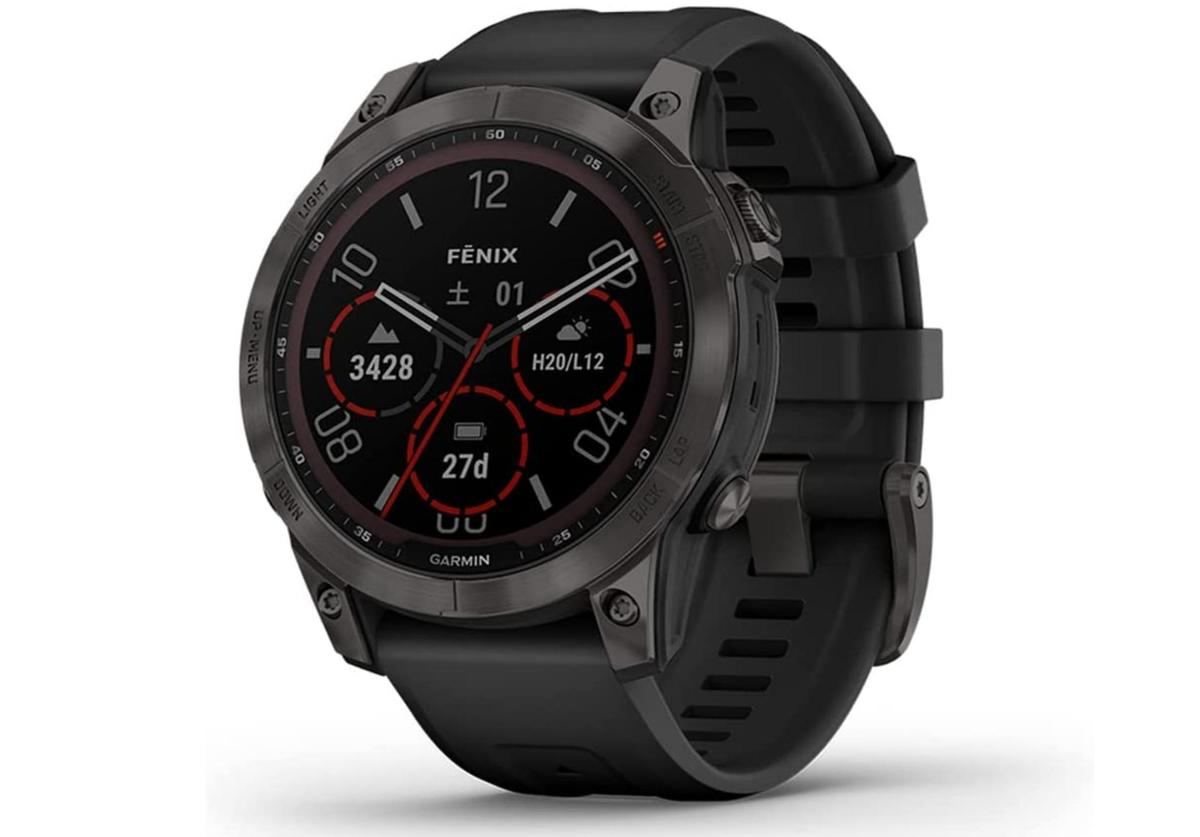 GARMIN fenix 7 Sapphire Dual Power Ti Carbon Gray DLC / Black