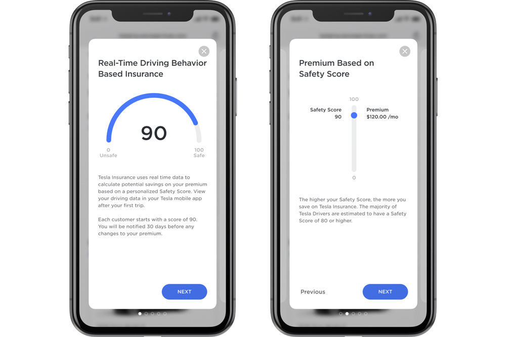 リアルタイムの運転行動をベースにしたセーフティスコアとその時の保険料はスマートフォンで確認できる。ゲーム感覚で「100」を目指して安全運転に努めそうだ