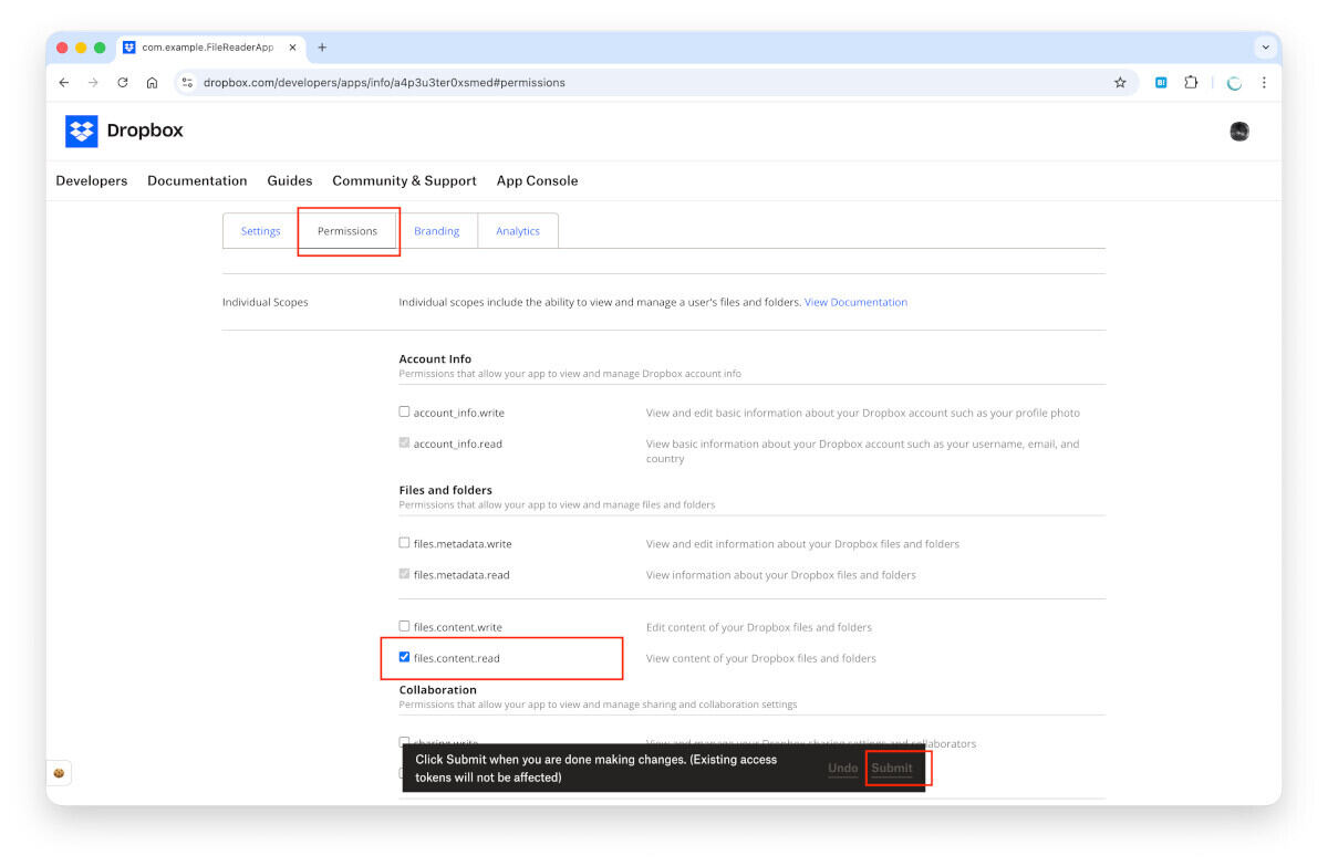 ファイル読み込み権限を与えよう