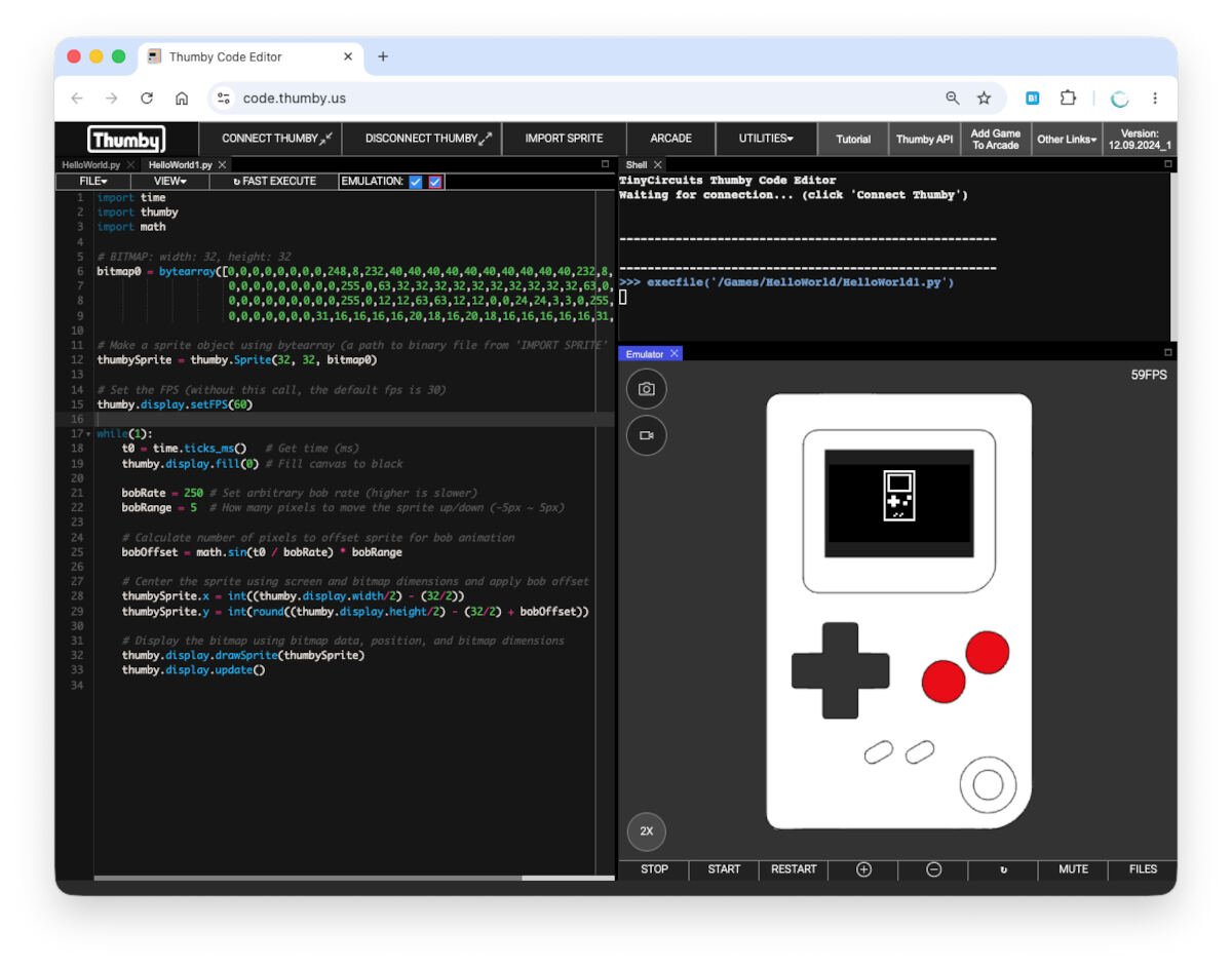 ブラウザ上のIDEでプログラミングできる