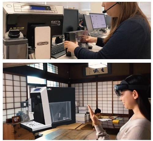 HoloLens 2 ならばボタン一つでホログラムを呼びだせる他、実際に給水を行うシミュレートも可能だ