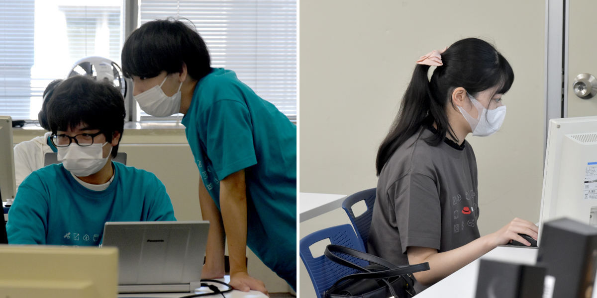 意欲的に学ぶ学生たち