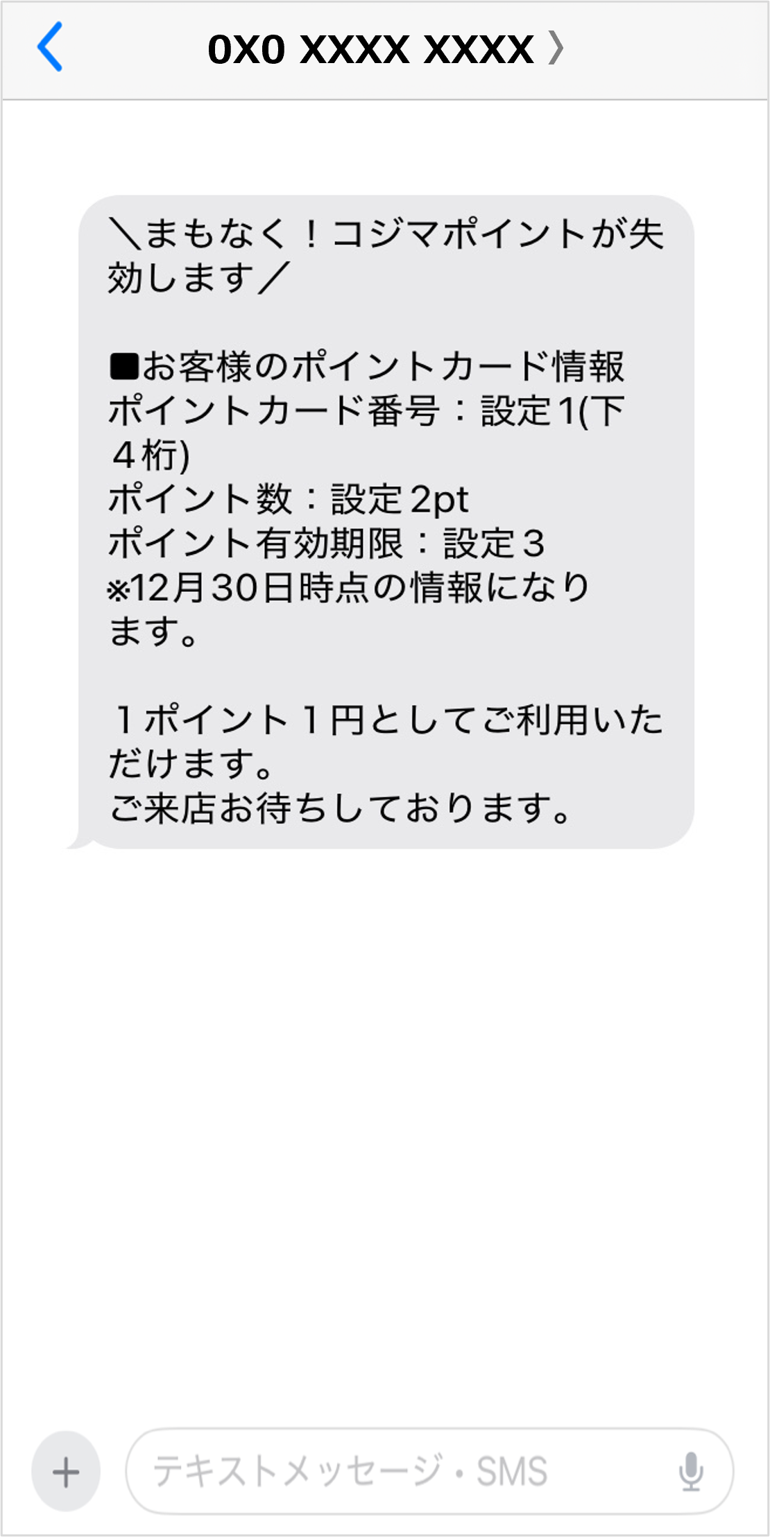 SMSでの配信イメージ
