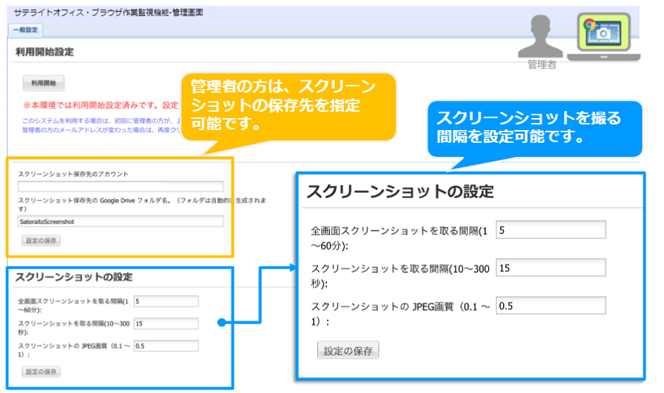 サテライトオフィス「ブラウザ作業監視」