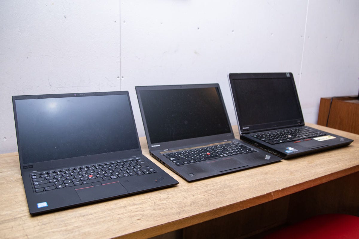 山口氏が所有してきた歴代のThinkPad。懐かしいモデルとも再会することができた1