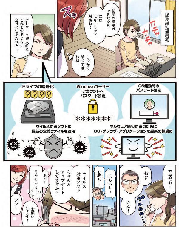 緊急テレワーク、対応マニュアル2ページ目
