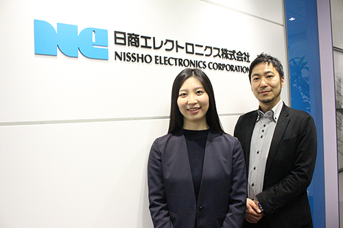 日商エレクトロニクス サービス事業推進部 サービス推進課 課長補佐 藤森譲氏（右）日商エレクトロニクス サービス事業推進部 サービス推進課 副島美希氏（左）