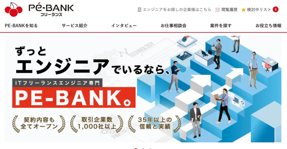 PE-BANKのトップページ