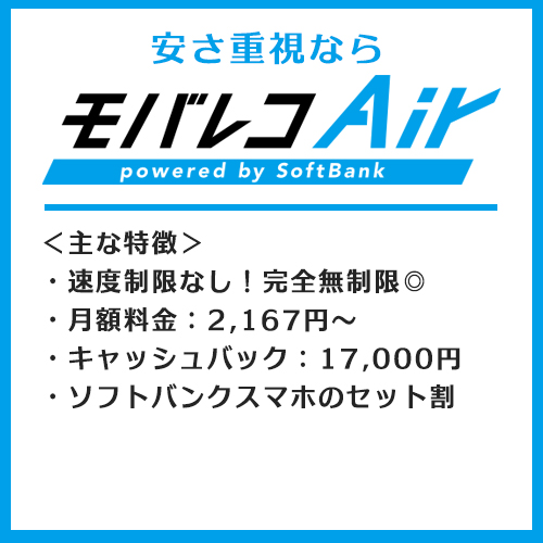 【安さ重視なら】モバレコエアー