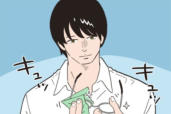 女性がきゅんとするメガネ男子の仕草「メガネを手入れする仕草」