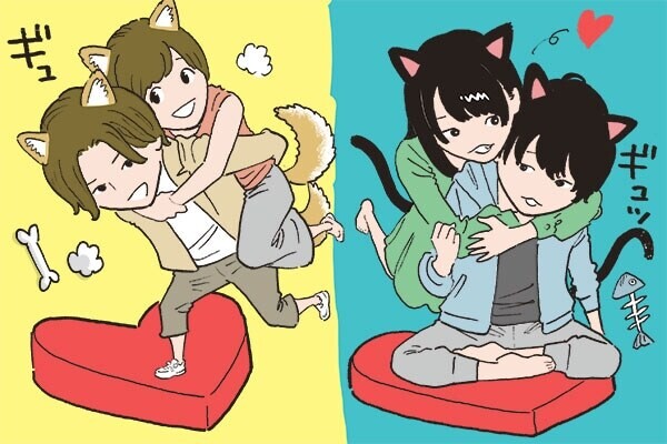 猫系女子と猫系男子、犬系女子と犬系男子の相性がいい