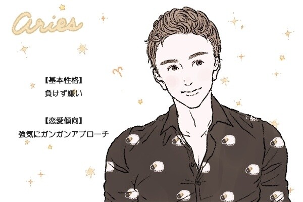 牡羊座男性の性格と恋愛傾向