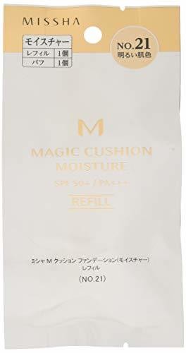 ミシャ M クッション ファンデーション (モイスチャー) レフィル No.21 明るい肌色 (15g)