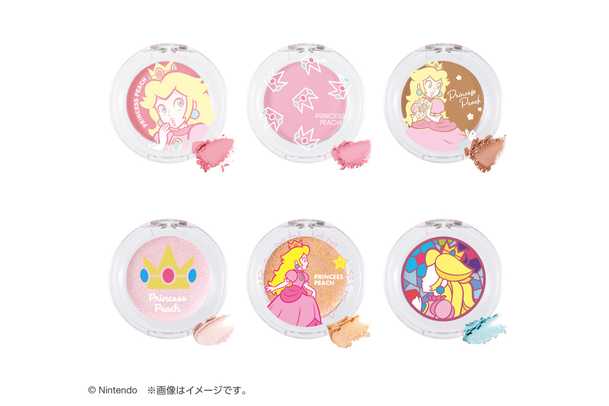 「スーパーマリオ ピーチ姫 フェイス＆アイカラー」(各550円)