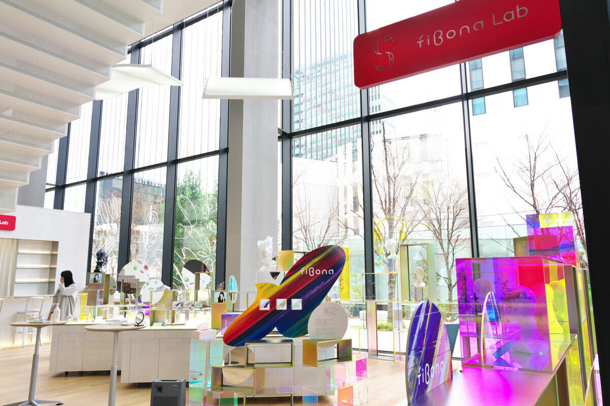 オープンイノベーションプログラム「Fibona」で開発された商品を試したり購入したりできる「Fibona Lab