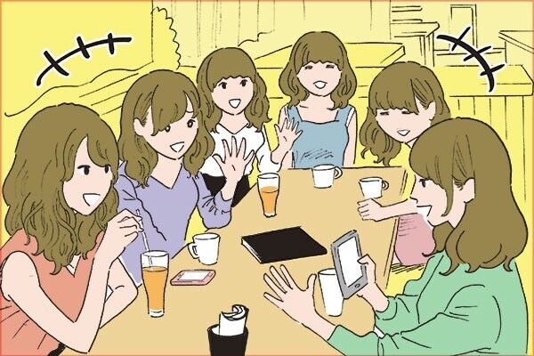 量産型女子の特徴：群れる