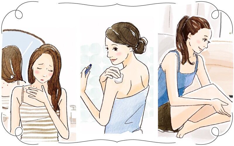肌荒れ？　ニキビ？　気づいたときにできている背中やデコルテの“赤いブツブツ”のケア方法