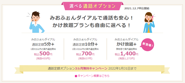 通話定額オプション