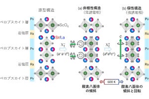京大、ペロブスカイト層状酸化物「La2SrSc2O7」が強誘電体となることを実証